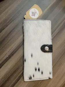 Cowhide Check Book Black