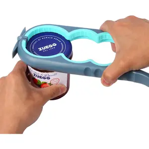 Jar Opener for Weak Hands, Seniors with , Bottle Opener to Remove Stubborn , Mutil Can Opener Gripper for Anyone with Low Strength (Blue and Grey)