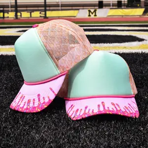 Ice Cream Drip Printed Mesh Trucker Hat