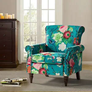 【April Restock】HULALA HOME Classic Nailhead Accent Armchair with Rolled Arms Upholstered in Cowhide Fabric Pocket Spring Cushion Solid Wood Legs for Living Room & Bedroom