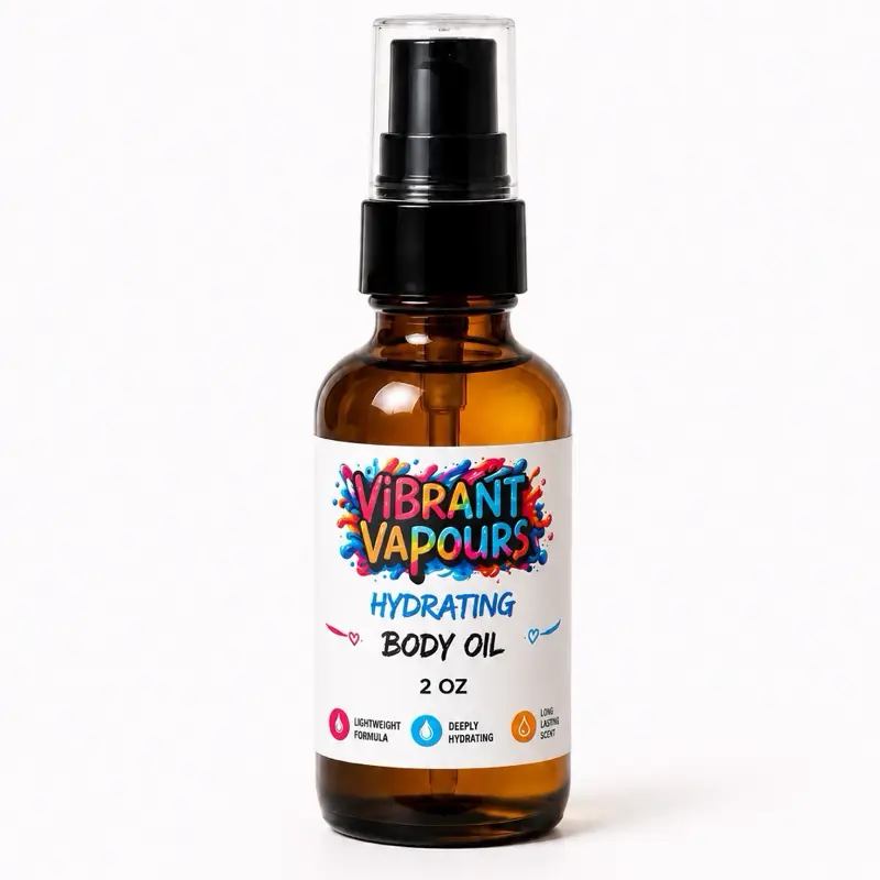 Vibrant Vapours 2oz Hydrating Body Oil | Body Moisturizer | Lightweight Body Oil