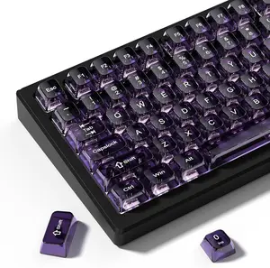Womier Clear keycaps,Transparent Crystal keycap Set,Shine Through MDA Profile for Cherry Mx Switches Mechanical Keyboard