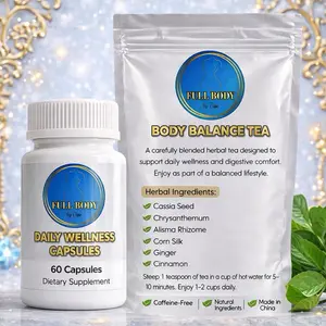 Full body herbal balance capsules and tea set