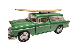 KINSMART 1:40 scar 5'' 1955 Chevy Nomad w/Surf Board scale diecast