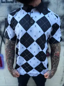 BLUE ICE SKULL GOLF POLO