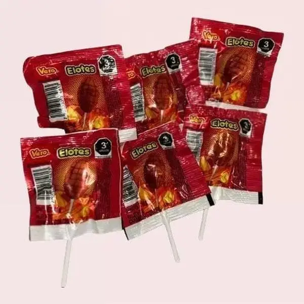 Vero Elote Lollipops - Whole Bag Corn Lollipops with Chile Flavor - Delicious Candy Sweet Snack Bonbon