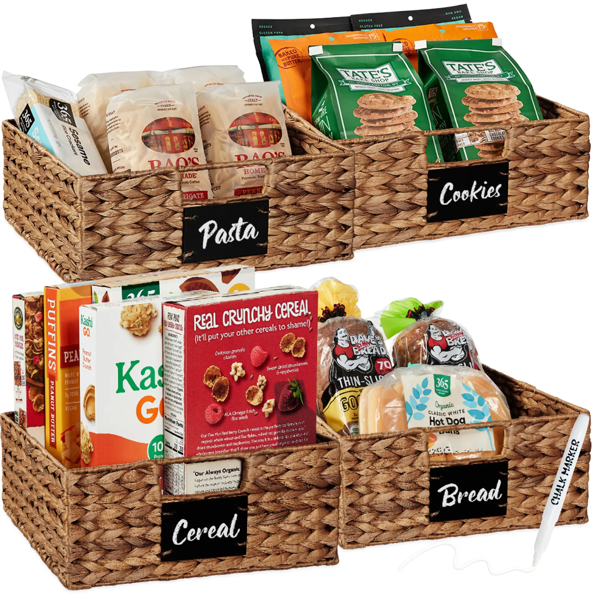 Best Choice Products Set of Woven Water Hyacinth Baskets Best Choice Products Set of Woven Water Hyacinth Baskets