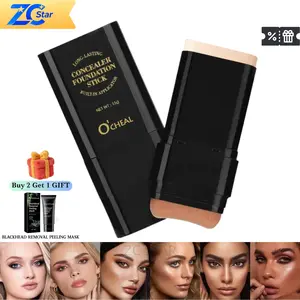 [Buy 2 Get 1]6-color Dual - Ended Eraser Foundation Stick -Multi - Use Concealer & Highlighter for Acne Marks , Nose Contour Flawless Makeup Finish - Versatile Cosmetic Tool , daily gift