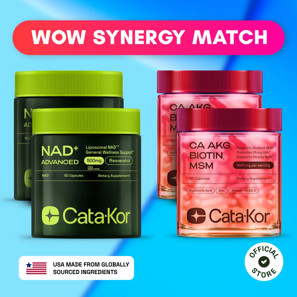 Cata-Kor NAD + CA AKG Bundle 60 Day Supply