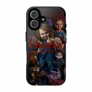 Chucky Cute Horror Movie Phone Case Two-In-One Drop-Resistant Mobile Phone Case Protection, Shockproof For IPhone 17-12, Pro Max, Pro Plus, and Samsung S25 24 23 Safety Case