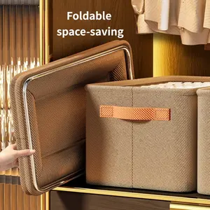 Foldable Storage Box Organizer, Large Capacity Closet Clothes Basket, Practical Travel Storage Bag, Space-Saving Mobile Gift