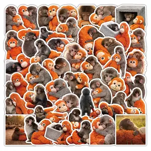 50pcs Monkey Series Stickers, Office Supplies and Notebook Accessories, Suitable for Scrapbooks, Diaries, Laptops, Water Bottles, Cars, Etc., Based on A Design Inspired By Faith, Car Decals