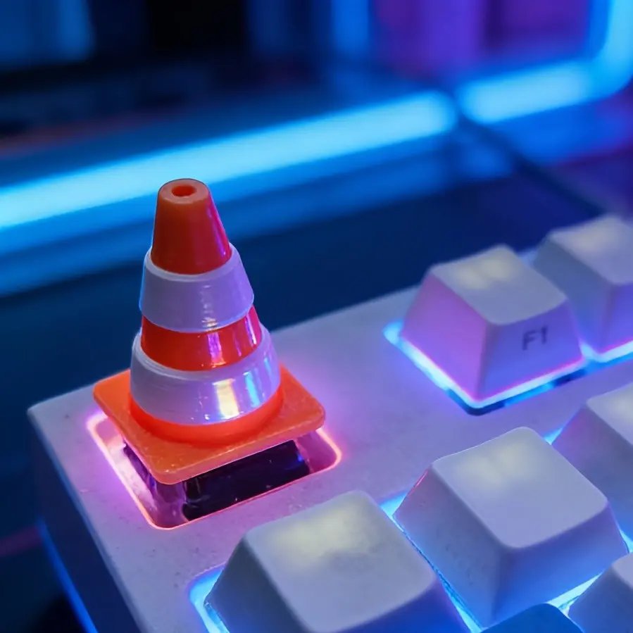 3D Cute Traffic Cone Keycaps, Unique Mechanical Keyboard Accessories, Easy Installation, Perfect for Gamers and Daily Use, Gaming Accessories