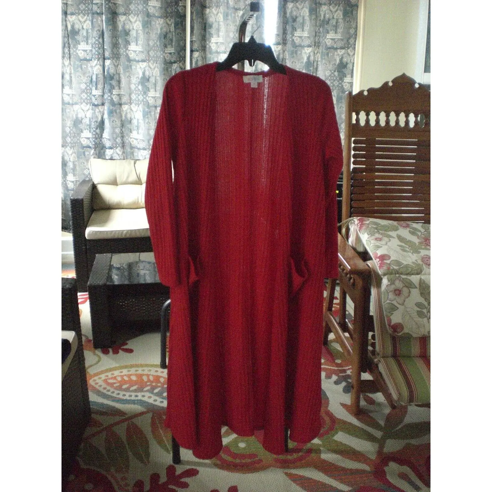 LuLaRoe Red Sarah Long Sweater SMALL