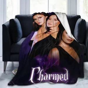 Charmed TV Show Blanket Premium Flannel Cozy Cover Showcasing Iconic Spell-Casting Sisters Artwork, Great As A Sofa Throw, Bed Blanket, Travel Blanket, And Decorative Piece For Fans Of Supernatural Drama