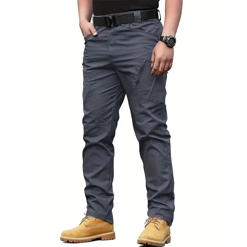 HOMUG Men's Lightweight Casual Cargo Pants feature multiple pockets and a variety of color options. Made of wear-resistant and scratch-resistant fabric, they are suitable for outdoor activities and ideal to wear in spring and autumn.