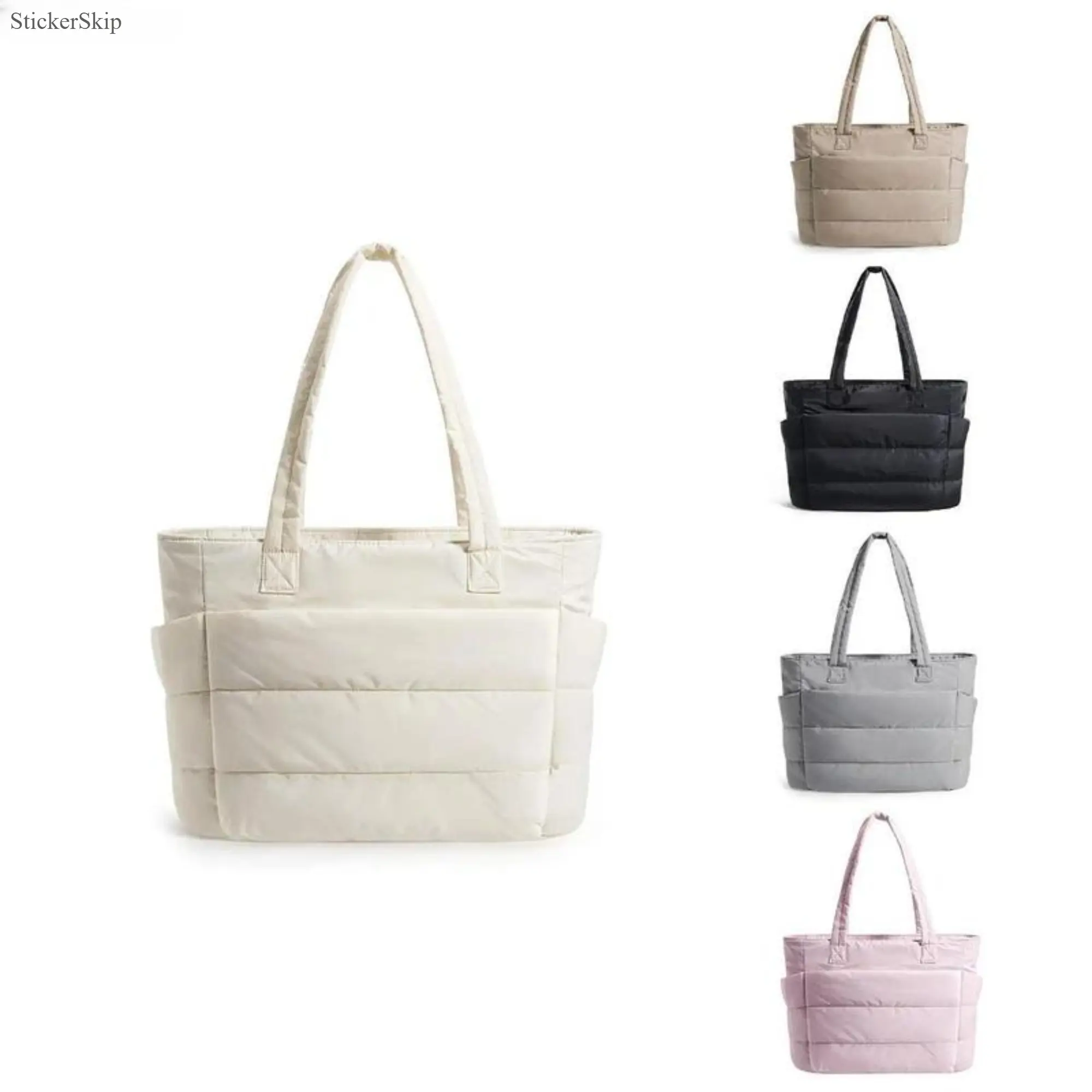 2026 NEW Puffy Bubble Tote Bag 3 Sizes for Women Quilted Laptop Shoulder Handbag, Lightweight Work Tote with Multiple Compartments for Travel & Work Organize Zipper Closure Durable Tote bag SpringStatements