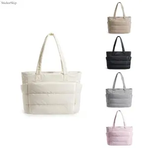 2026 NEW Puffy Bubble Tote Bag 3 Sizes for Women Quilted Laptop Shoulder Handbag, Lightweight Work Tote with Multiple Compartments for Travel & Work Organize Zipper Closure Durable Tote bag SpringStatements