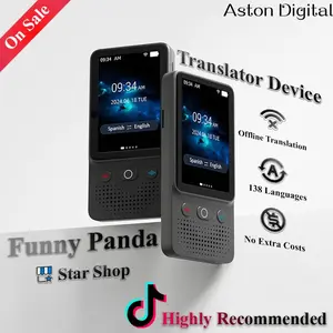 Aston DigitalAl Language Translator Device |   No Additional Charges |   Translation Does Not Require a Signal Source |   Translate 138 Languages with WiFi |   Translation Multi-Language Touchscreen Translator