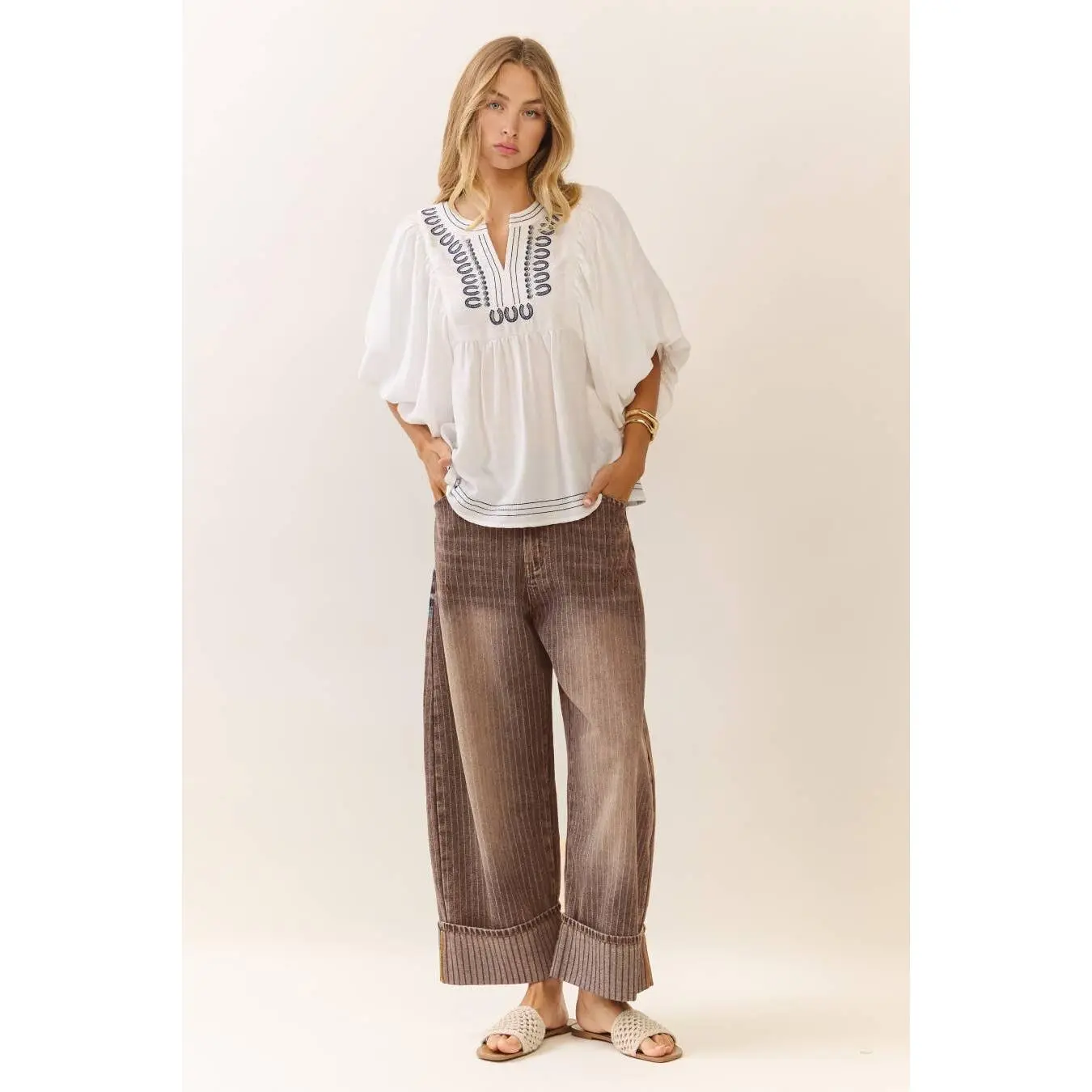 The Striped Barrel Carpenter Culottes Pants