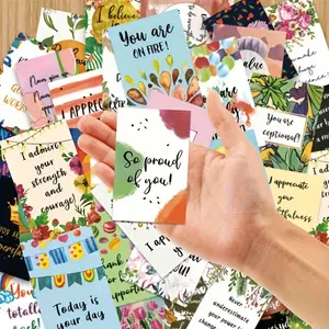 Motivational Greeting Cards, Inspirational Cards Set of 72pcs, Student Focus, Positive Quotes for Students, Perfect for Thanksgiving, Graduation, Christmas Gifts