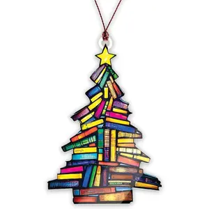 Home FurnishingsChristmas Book Tree Ornament 2026, Bookish Ornaments, Book Lover Ornament Gifts For Women Men, Bookworm Gift, Xmas Decor, Gifts For Readers Lovers Women, Teacher, Bookclub, Librarian