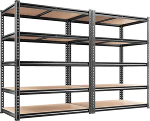 2400LBS Garage Shelving 5 Tier Storage Shelves Heavy Duty, Adjustable Metal Shelving Unit,Garage Shelves for Basement,Warehouse,Pantry,Closet,Kitchen 72" H x 36" W x 16" D,2 Pack | Heavy Duty