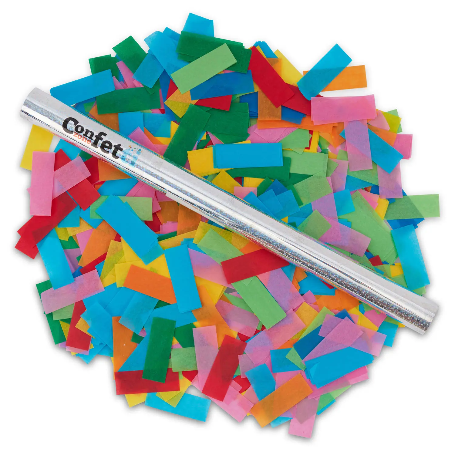 14-in Multicolor Biodegradable Paper Confetti Flick Stick (1.5 oz, Single) - Silent Release Mixed Colorful Flakes Sprays, Confetti & Streamers for Happy Birthday Festive Party Decorations, Indoor-Outdoor Home Supplies