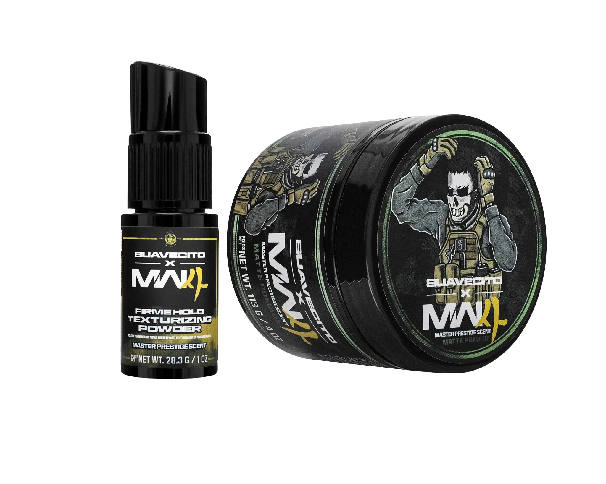 Suavecito X Call of Duty: Modern Warfare 4 Hair Styling Kit - Firme Hold Texturizing Powder, Matte Pomade Gel Haircare