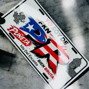 Chapa de carro 6x12 YO SOY DE FKN PR Puñeta Bien Brutal – Edición FISPAS