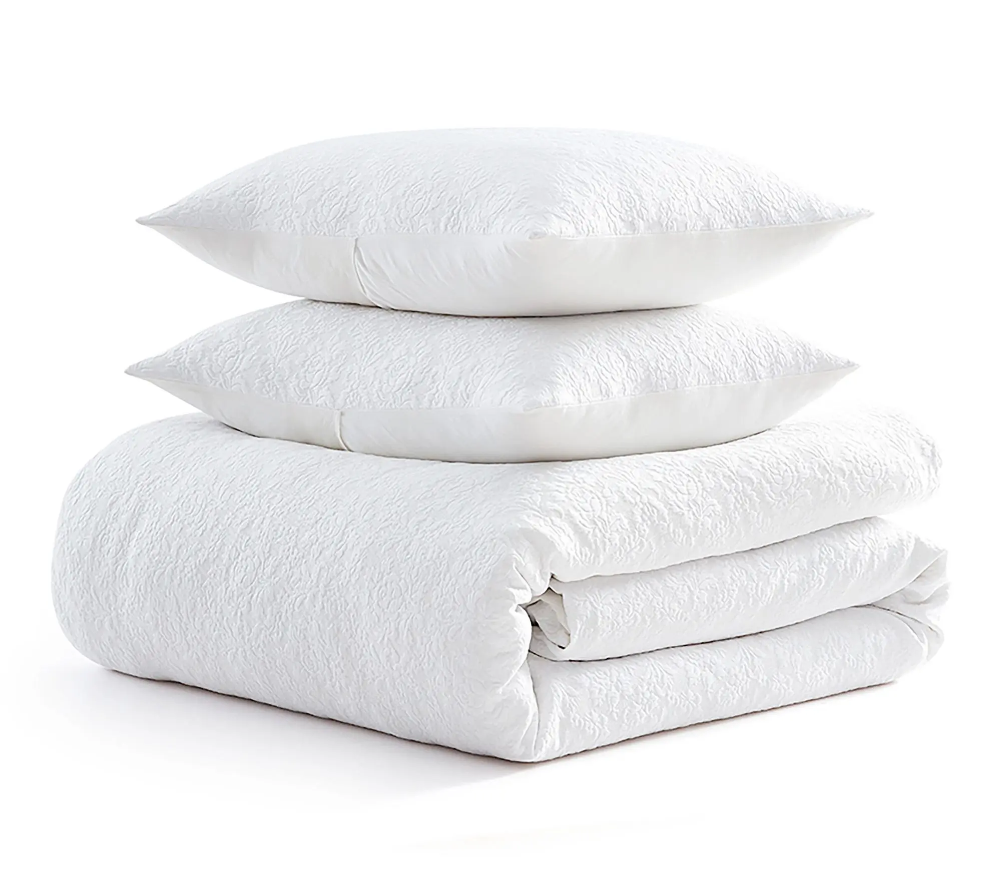 Martha Stewart Garden Trellis White Cotton King Comforter Set