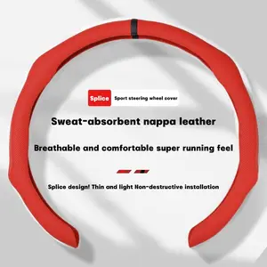 Car Steering Wheel Cover With Centering Mark Quick Turn Breathable Ultra-Thin Universal Grip Cover for Four Seasons Car Accessories Automotive Car Gifts, Non-Slip Car Steering Wheel Protector