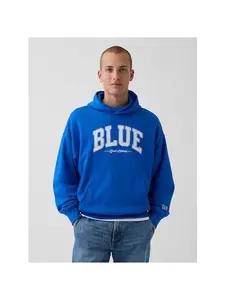 Gap Men's Get Blue Heavyweight French Terry Logo Hoodie