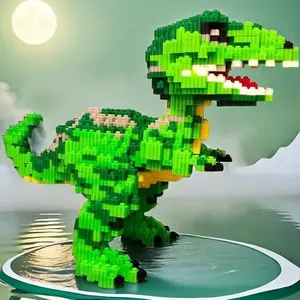 Dinosaur Design Building Blocks, 7295pcs Creative DIY Assembly Model, Home Ornament, Educational Building Toy for Gifts, Bricks