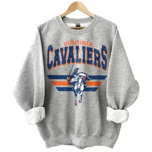 Vintage Sport Team Virginia Cavalier With Sweatshirt, Sweater, Graphic Basketball Football Baseball Team Shirt, Gift For Men Women