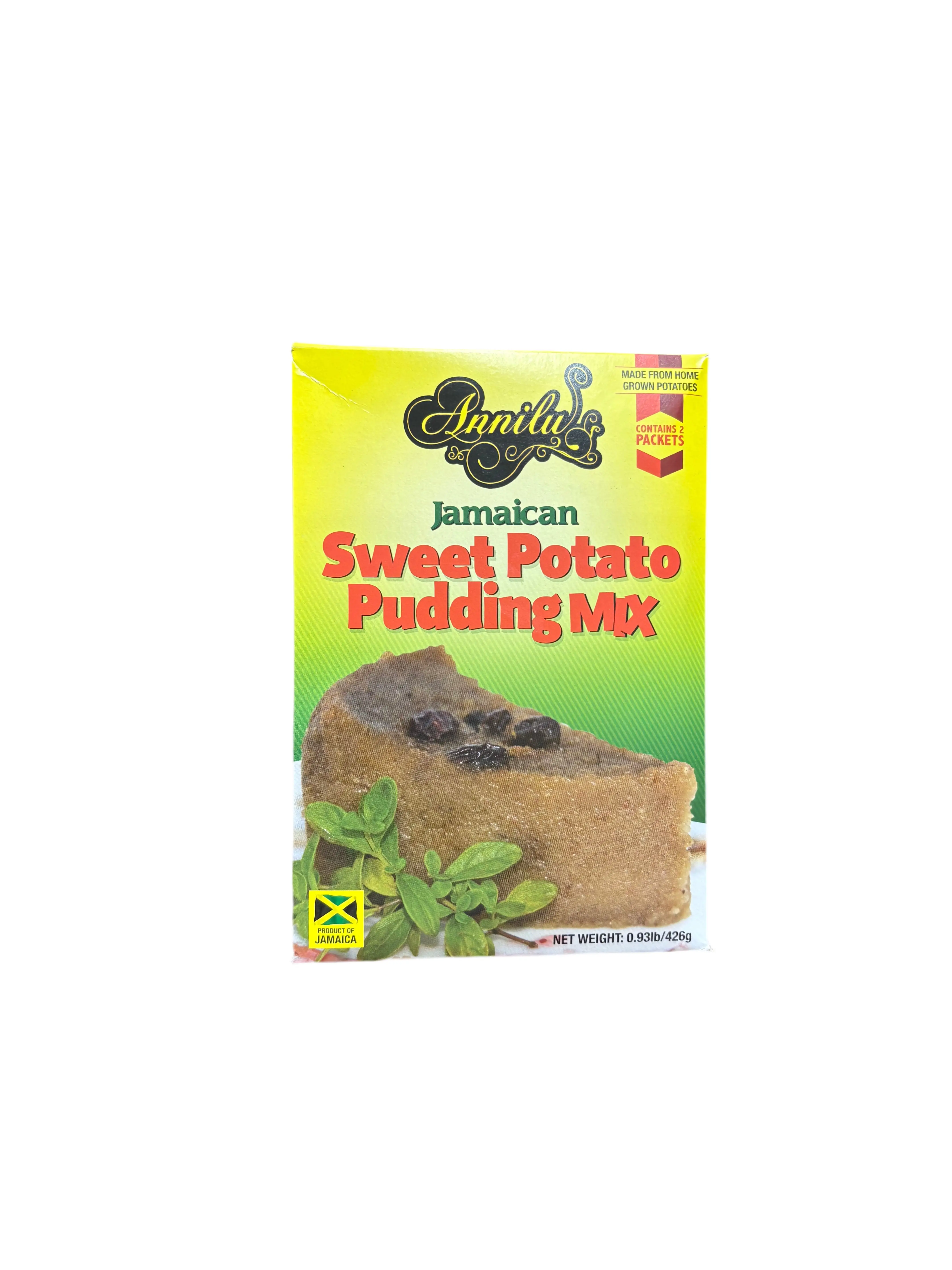 Annilu Jamaican Sweet Potato Pudding Mix - Dried Dessert Snack, Plant-Based, Gluten-Free, Ambient Cupboard-Stable Food & Beverage Item