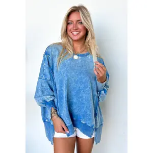 August Glow Acid Wash Pullover -  BACK IN STOCK