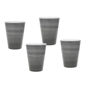 212 MAIN Swirl Melamine Tumblers - 4-Piece 13oz Lightweight Drinkware Set, Dishwasher-Safe Kitchenware Accessory
