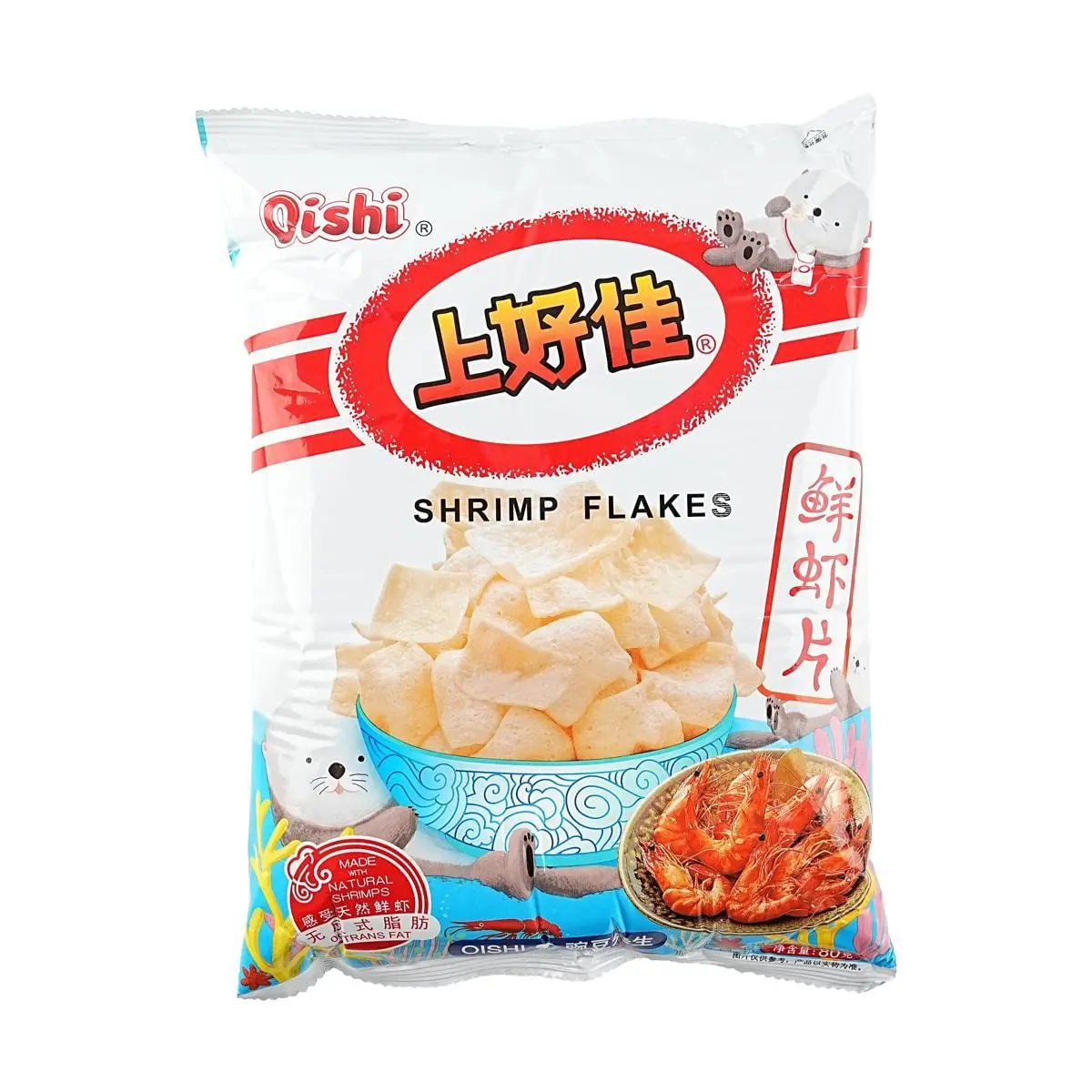 OISHI Shrimp Crisps - Tasty Seafood Snack, 2.82oz