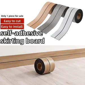 300cm/118.11inch Self-Adhesive Skirting Corner Strips，Peel and Stick Edges Trim，wood Grain Self-adhesive Wallpaper， Suitable for Home Decoration