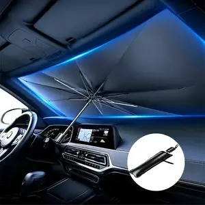 Car Windshield Sun Visor, Foldable Umbrella Sun Visor, Reflective Sun Visor Covering The Front Windshields Of Most Cars, Windscreen Shade Cover