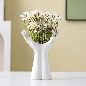 Elegant Ceramic Flower Vase, Style High Aesthetic Floral Arrangement Pot, Creative Simple Home Decorative Accessory