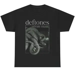 Rare! Deftones Private Music Heavy Cotton T-shirt – Classic Rock Band Graphic Unisex Cotton Tee