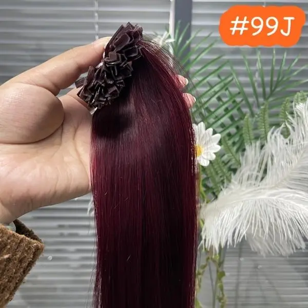 Capsule K Tip & V Tip Fusion Keratin Human Hair Extensions, 50 pieces 30g per pack, available in 12-28 inch silky straight Brazilian remy nail hair. Designed with invisible pre-bonded craft, this thick and soft hair stays long lasting without tangling or