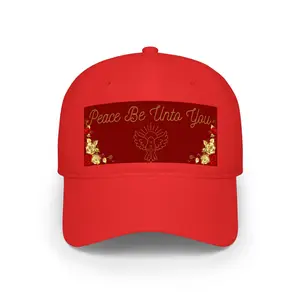 Peace Be Unto You Baseball Cap — Gold Dove Spiritual Prayer Hat