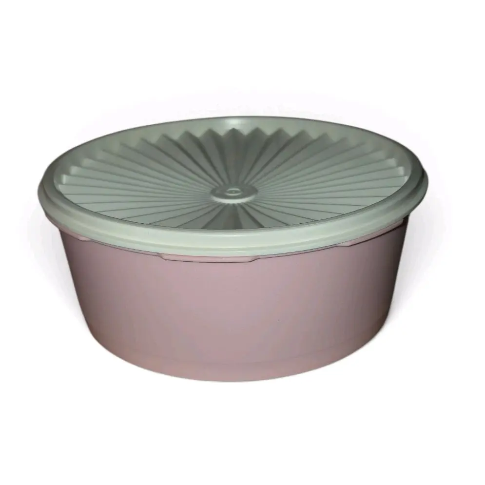 Tupperware Pink Pastel Servalier Canister w white lid 1.7L