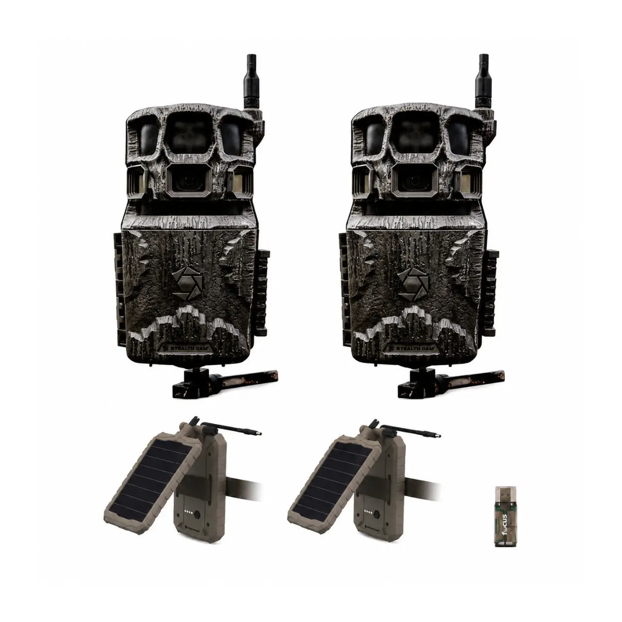 Stealth Cam Revolver Pro 3.0 360-Degree Outdoor Cellular Trail Hunting Camera with Portable Solar Power, Cellular Sync & Solar Battery Pack (Bundle)