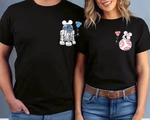 R2D2 BB8 Matching Shirt, Movie Couple Shirt, Droid Shirt, Vacation Shirts, Couple Honeymoon Shirt