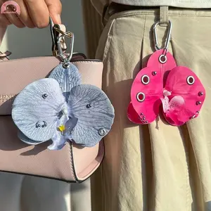[NEW]  Orchid Lily Keychain – Creative Floral Bag Charm, Handmade Gift