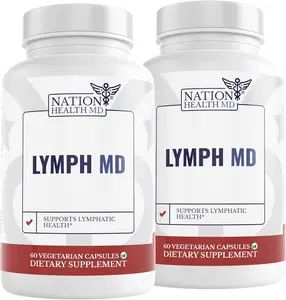 Lymph MD by Nation Health MD: Lymphatic Drainage Support Supplement Bundle for Body Detox & Swelling, Target Puffiness, Water Retention & Bloat - with Bromelain, Echinacea & Burdock Root